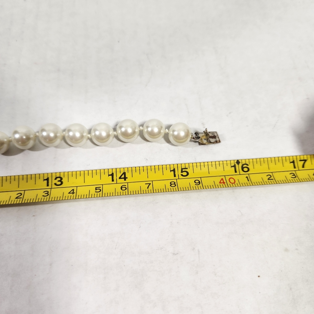 Authentic lauren ralph lauren pearl necklace 10in aprox vintage - Picture 4 of 6